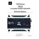 JBL GTO 75.4 Service Manual