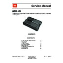 JBL GTR 104 Service Manual