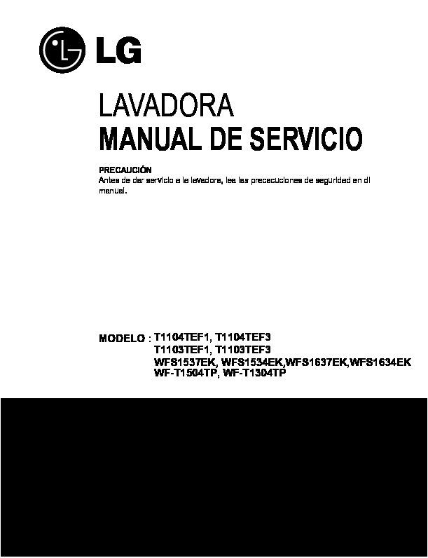 LG WFS1637EK Manual — View or Download repair manual