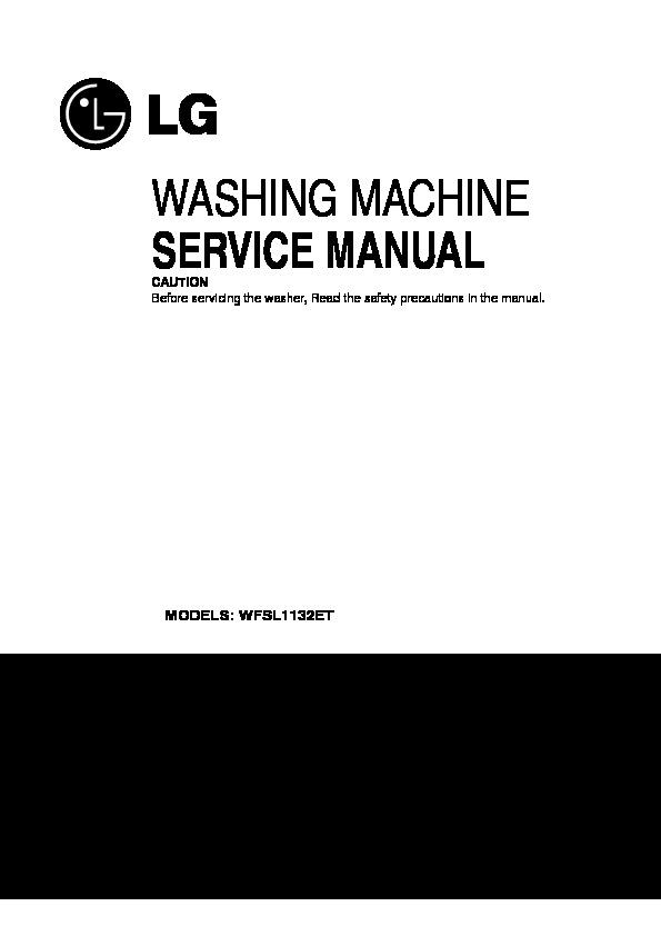 LG WFSL1132ET — View online or repair manual