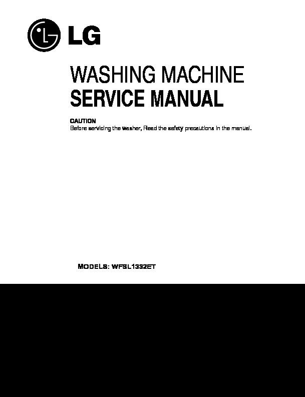 LG WFSL1332ET Service Manual — View or repair manual