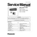 Panasonic CS-A24BD, CS-A28BD, CS-A34BD, CS-A43BD, CS-A50BD, CU-A24BB, CU-A28BB, CU-A34BB, CU-A43BB, CU-A50BB Service Manual