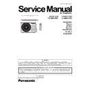 Panasonic CS-BE20TKD, CU-BE20TKD Service Manual