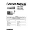 Panasonic CS-C7BK, CS-C9BK, CS-C12BK, CU-C7BK, CU-C9BK, CU-C12BK Service Manual