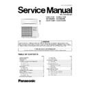 Panasonic CS-CE9JKE, CU-CE9JKE, CS-CE12JKE, CU-CE12JKE Service Manual