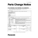 Panasonic CS-E10HD3EA, CS-E15HD3EA, CS-E18HD3EA Service Manual / Parts change notice