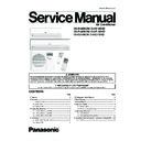 Panasonic CS-E15DKDW, CU-E15DKD, CS-E18DKDW, CU-E18DKD, CS-E21DKDS, CU-E21DKD Service Manual
