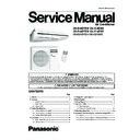 Panasonic CS-E15DTEW, CU-E15DBE, CS-E18DTEW, CU-E18DBE, CS-E21DTES, CU-E21DBE Service Manual