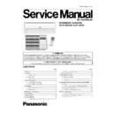 Panasonic CS-E9DKDW, CU-E9DKD, CS-E12DKDW, CU-E12DKD Service Manual