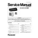 Panasonic CS-F14DD3E5, CU-B14DBE5, CS-F18DD3E5, CU-B18DBE5 Service Manual