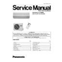 Panasonic CS-G95KE, CS-G125KE, CU-G95KE, CU-G125KE Service Manual