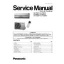 Panasonic CS-V7BKP, CS-V9BKP, CS-V12BKP, CU-V7BKP5, CU-V9BKP5, CU-V12BKP5 Service Manual
