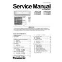 cs-w18mkd, cs-w24mkd, cu-w18mkd, cu-w24mkd service manual