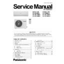 Panasonic CS-YE9MKX, CS-YE12MKX, CS-YE18MKX, CU-YE9MKX, CU-YE12MKX, CU-YE18MKX Service Manual