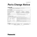 Panasonic CU-2E15GBE Service Manual / Parts change notice