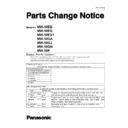 Panasonic MW-10EB, MW-10EG, MW-10P, MW-10GA, MW-10GN, MW-10EG1, MW-10GJ Service Manual / Parts change notice