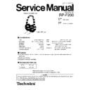 Panasonic RP-F200PP Service Manual