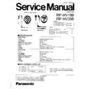 rp-hv169pp, rp-hv395pp service manual