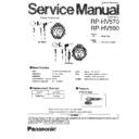 Panasonic RP-HV570PP, RP-HV590PP Service Manual