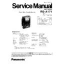 Panasonic RQ-A171GU, RQ-A171GN, RQ-A171GC Service Manual