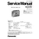 Panasonic RQ-E35VP, RQ-E35VPC Service Manual