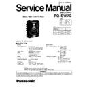 Panasonic RQ-SW70P, RQ-SW70PC Service Manual