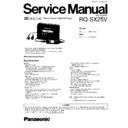 Panasonic RQ-SX25VGH Service Manual