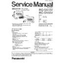 Panasonic RQ-SX40VGCS, RQ-SX40VGK, RQ-SX40VGH, RQ-SX55VGCS, RQ-SX55VGK, RQ-SX55VGH Service Manual