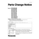 Panasonic RR-QR230E, RR-QR230P, RR-QR270E, RR-QR270P, RR-US430E, RR-US450E, RR-US450P, RR-US450PC, RR-US450GT Service Manual / Parts change notice