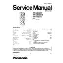Panasonic RR-US350E, RR-US350EB, RR-US351E Service Manual