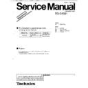 Panasonic RS-BX501 (serv.man2) Service Manual / Supplement