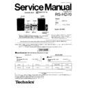 Panasonic RS-HD70EP Service Manual