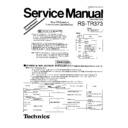 Panasonic RS-TR373P, RS-TR373PC, RS-TR373E, RS-TR373EB, RS-TR373EG, RS-TR373GC, RS-TR373GN, RS-TR373GH (serv.man2) Service Manual / Supplement