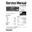 Panasonic RX-CS760GU, RX-CS760GC Service Manual