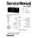 Panasonic RX-CT890 (serv.man2) Service Manual