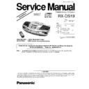 Panasonic RX-DS19EEBEG Service Manual