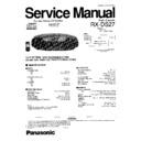 Panasonic RX-DS27GC Service Manual