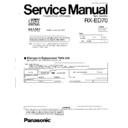 Panasonic RX-ED70GN Service Manual / Changes
