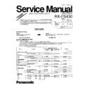 Panasonic RX-FS430PX Simplified Service Manual