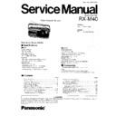 Panasonic RX-M40EP, RX-M40EP9, RX-M40EPK Service Manual