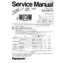 Panasonic SA-AK15PC Service Manual Simplified