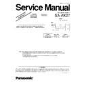 Panasonic SA-AK27 Service Manual Supplement