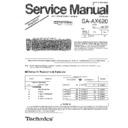 Panasonic SA-AX620PC Service Manual Simplified