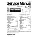 Panasonic SA-AX6GC, SA-AX6GN, SA-AX6GK Service Manual