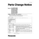 Panasonic SA-BTX68EF, SA-BTX70EB, SA-BTX70EG, SA-BTX70EE, SA-BTX70PP Service Manual / Parts change notice