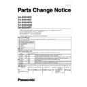 Panasonic SA-BX500EB, SA-BX500EE, SA-BX500EG, SA-BX500GN, SA-BX500PP Service Manual / Parts change notice