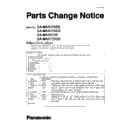 Panasonic SA-MAX370EB, SA-MAX370GS, SA-MAX670P, SA-MAX770GS Service Manual / Parts change notice