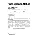 Panasonic SA-MAX370GS Service Manual / Parts change notice