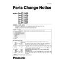 Panasonic SA-PT170EB, SA-PT170EG, SA-PT170EP, SA-PT170EE, SC-PT175EE, SC-PT175EP Service Manual / Parts change notice