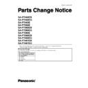Panasonic SA-PT460EB, SA-PT460EG, SA-PT465E, SA-PT560E, SA-PT560EB, SA-PT560EG, SA-PT860E, SA-PT860EB, SA-PT860EG, SA-PT467EB, SA-PT467EG Service Manual / Parts change notice